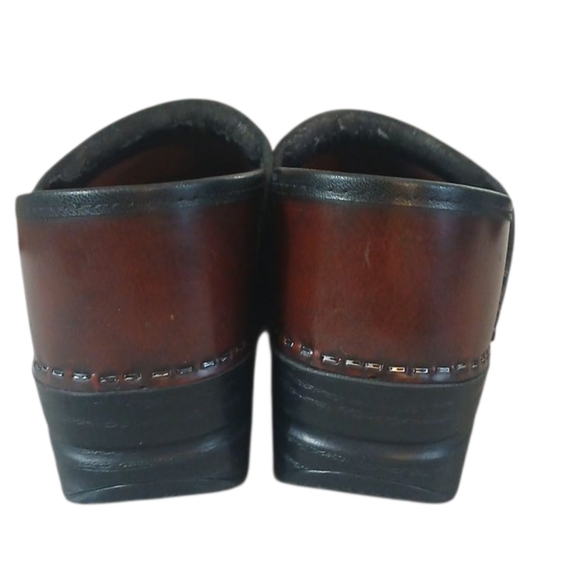 Dansko Magogany Red Leather Clogs Slip On Comfort Shoes Womens Sz 6 - Picture 7 of 12